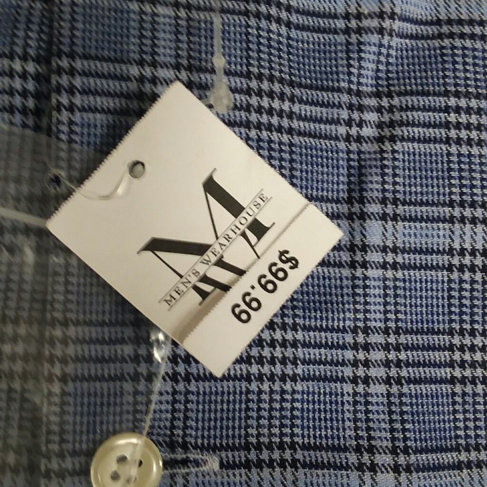 NWT Joseph Abboud Plaid Button Down Shirt M